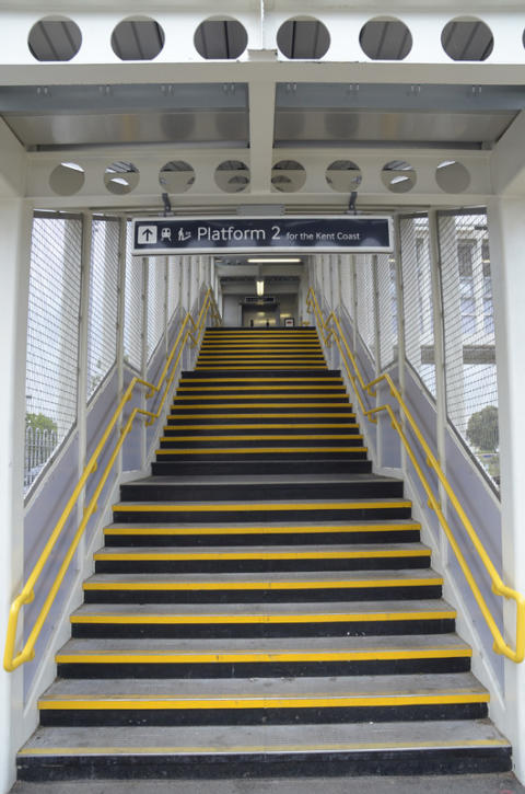 Canterbury West Station stair nosings